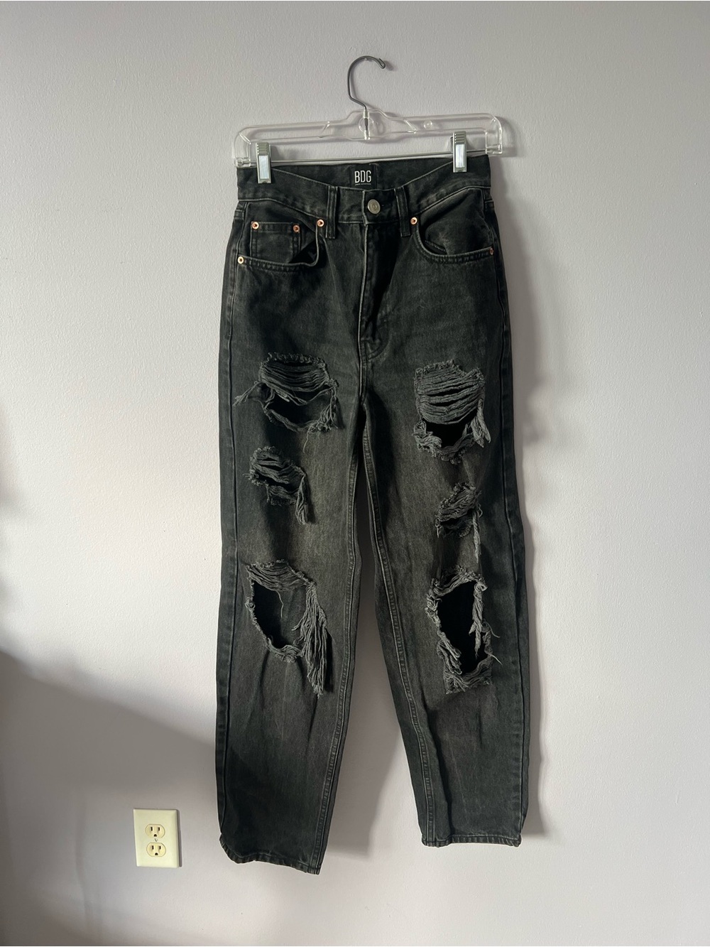 BDG Black High-Rise Baggy Jeans